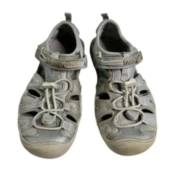 KEEN | Silver & Gray Toddler Waterproof Velcro Closure Sport Sandals Size 11 - Picture 3 of 9